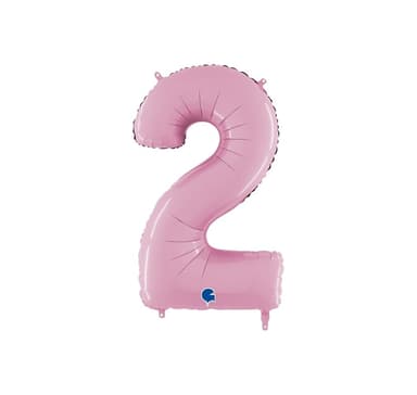 Nummer ""2"" Pastellrosa