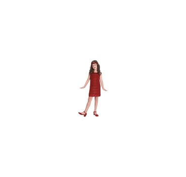 Barndräkt 'Flapper Red' 8-10 år