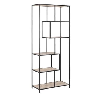 Hylla SEAFORD 77x35xH185cm, sonoma ek,