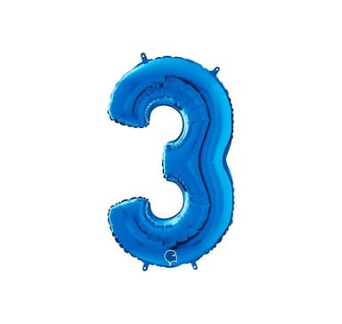 Nummer ""3"" Blå