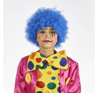 Clownperuk blå