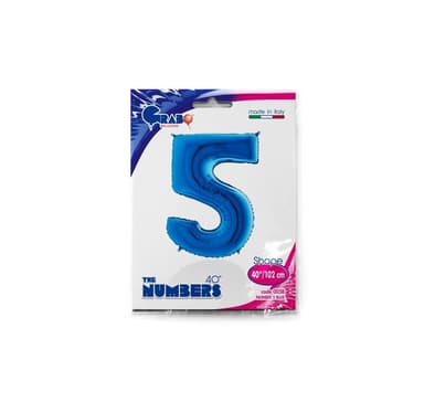 Nummer ""5"" Blå
