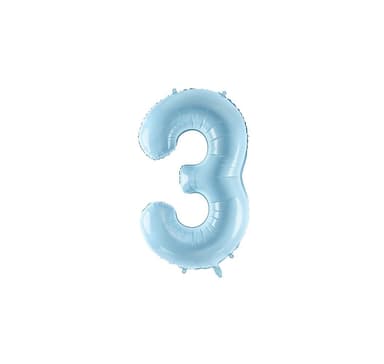 Nummer ""3"" Pastellblå