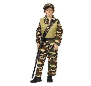 Soldatdräkt + hatt (152 cm)