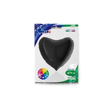 Hjärta Svart ballong