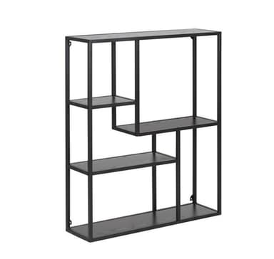 Vägghylla SEAFORD 75x20xH91cm, svart