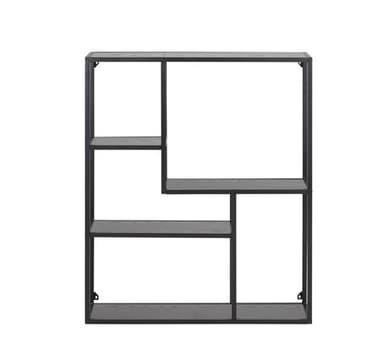 Vägghylla SEAFORD 75x20xH91cm, svart