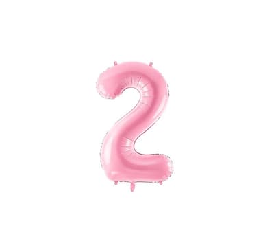 Nummer ""2"" Pastellrosa