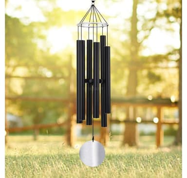 Vindklocka NATURENS MELODY H99cm, svart