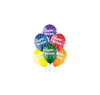 Latexset 'Happy Birthday' (6 st)