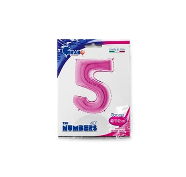 Nummer ""5"" magenta