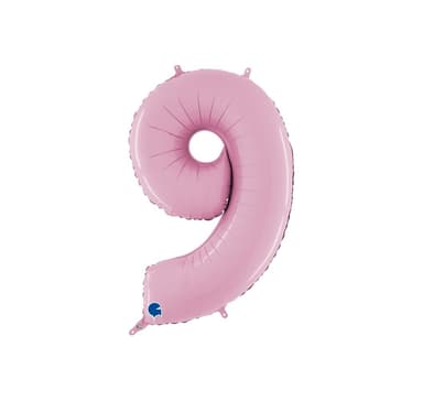 Nummer ""9"" Pastellrosa