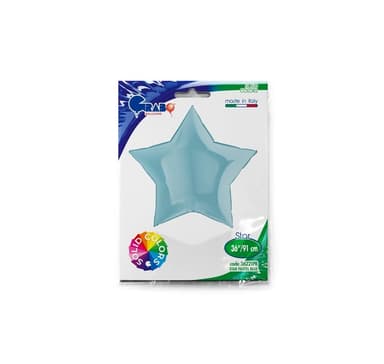 Stjärna pastellblå ballong