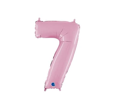 Nummer ""7"" Pastellrosa
