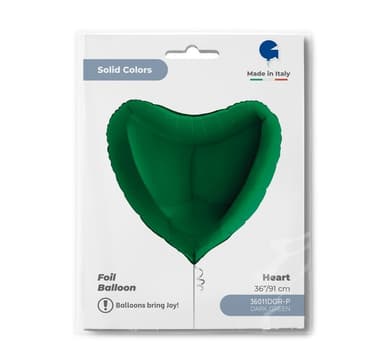 Hjärta Grön Mörk ballong