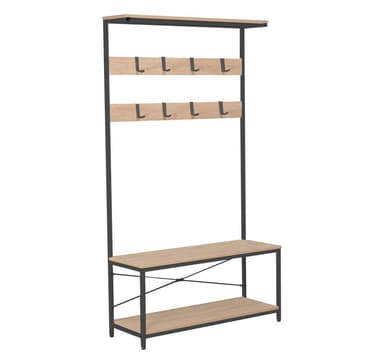 Hall själv HEDVIG 100x36xH180cm, ask/svart