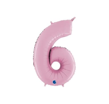 Nummer ""6"" Pastellrosa