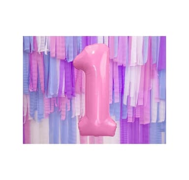 Nummer ""1"" Pastellrosa