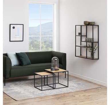 Vägghylla SEAFORD 75x20xH91cm, ek