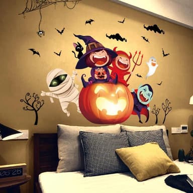 Väggdekoration med halloweenmotiv, Pumpafest 60x90cm