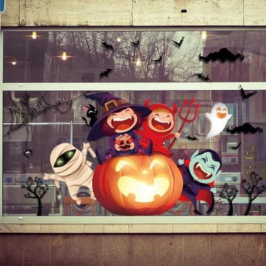 Väggdekoration med halloweenmotiv, Pumpafest 60x90cm