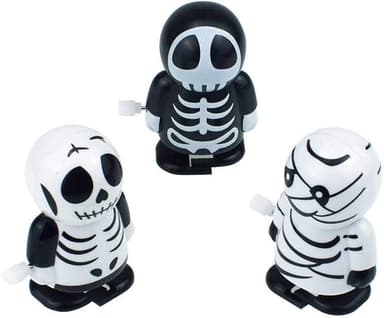 3 st uppvridbara skelett, Halloween-leksaker