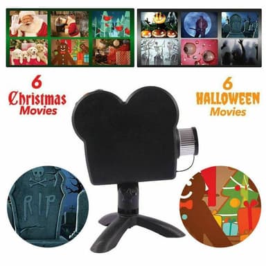 Fönsterprojektor med jul och halloween motiv