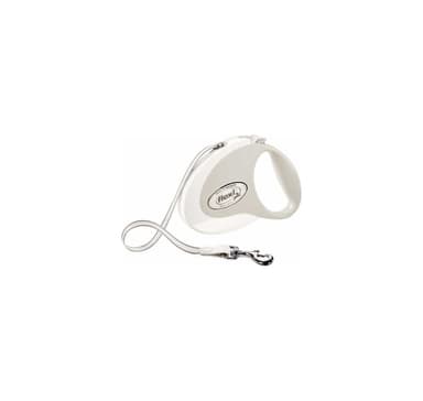 Gångkoppel Style M Ribbon 5m, vit, Flexi