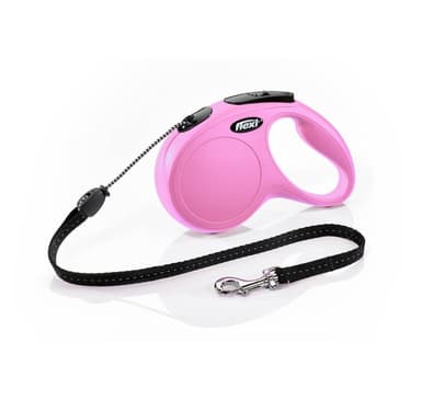 Walking koppel New Classic sladd 5m M rosa, Flexi