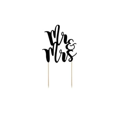 Tårtdekoration 'Mr&Mrs black'