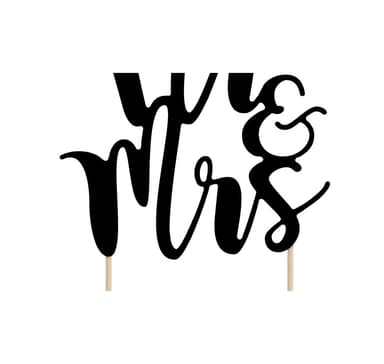 Tårtdekoration 'Mr&Mrs black'