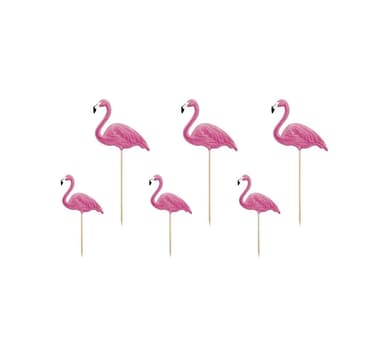 Tårtdekoration 'Aloha-Flamingos' 15-23cm