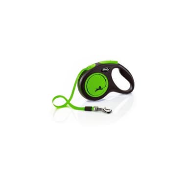Gångkoppel Ny Neon M-tejp 5m grön, Flexi
