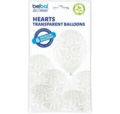 Latexset 'Hearts clear' (6 st)