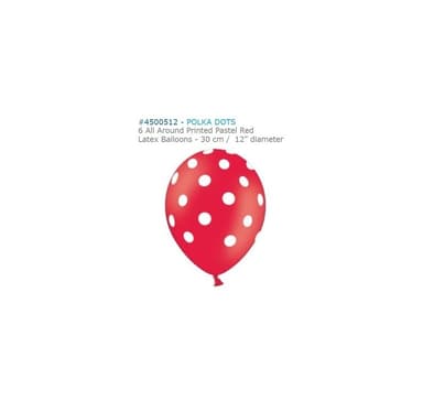 Latexset 'Polka Dots' 30 cm (6 st)