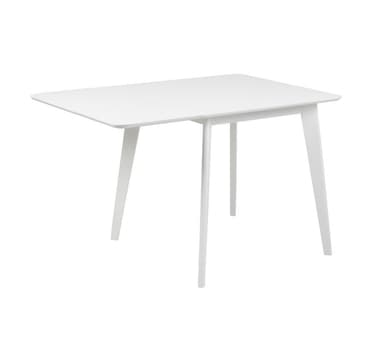 Matbord ROXBY, 80/120x80xH76cm, vitt