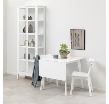 Matbord ROXBY, 80/120x80xH76cm, vitt