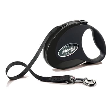 Gångkoppel Flexi Style S Ribbon 3m, svart