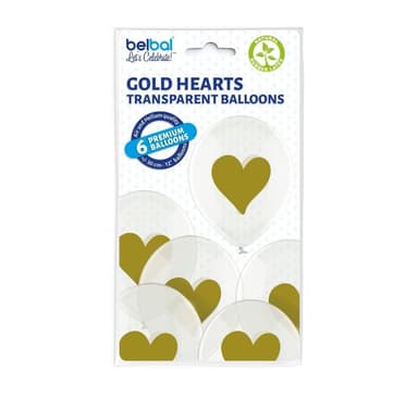 Latexset 'Gold Hearts' (6 st)