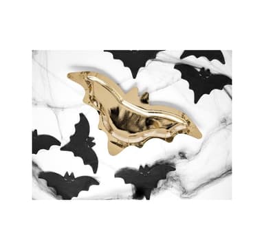Tallrik 37,5x18,5cm Fladdermus guld, 6 st