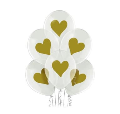 Latexset 'Gold Hearts' (6 st)