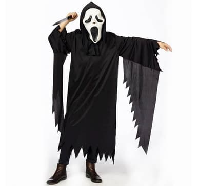 Barndräkt (Ghost black/Scream) 128cm