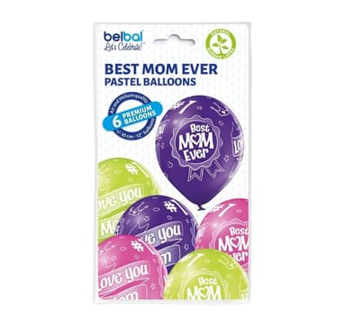 Latexset 'Bästa mamma någonsin' (6 st)