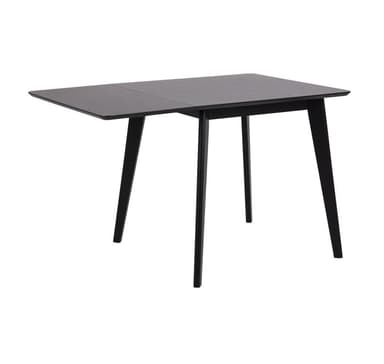 Matbord ROXBY, 80/120x80xH76cm, svart