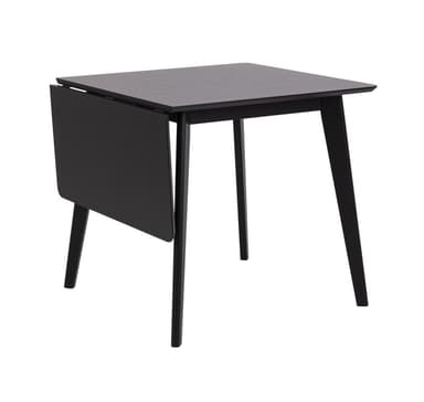Matbord ROXBY, 80/120x80xH76cm, svart