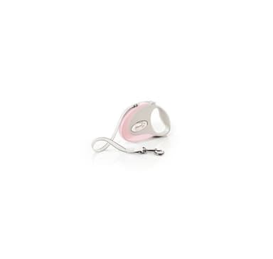 Gångkoppel Style S Ribbon 3m, rosa, Flexi