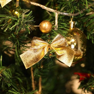 Julrosetter juldekoration guld 12-pack