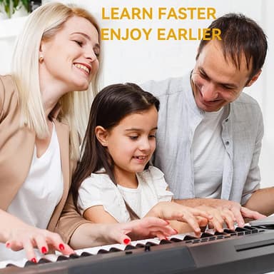 Avtagbara piano och keyboard etiketter 88 tangenter Flerfärgad