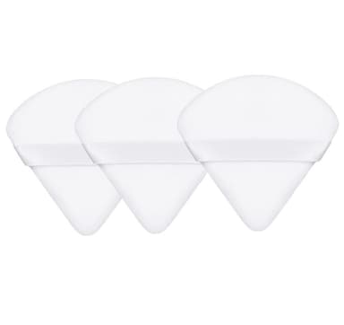 3-pack Trekantig Puderpuff - Tvättbara sminksvampar - Svampar till Smi