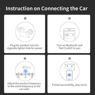 Trådlös FM-sändare för bilen Bluetooth 5.0 QC3